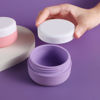 Picture of Kuangre Travel Containers for Toiletries, Silicone Cream Jars BPA Free, TSA Approved Travel Size Containers, Leak-proof Travel Essentials with Lid for Cosmetic Face Hand Body Cream (4 Pack)