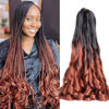 Picture of French Curls Braiding Hair 24 Inch Curly Braiding Hair 8 Pack 75g/pack Loose Wavy Spiral Curl Braids Hair Extension Pre Stretched for Black Women Hair Extensions (24inch,8 pack,OT1B/350#)