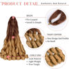 Picture of Luoyudu French Curly Braiding Hair 24 Inch Bouncy Braiding Hair 8 Pack Curly Braiding Hair 75g/pack Loose Wave Crochet Hair Pre Stretched for Black Women Hair Extensions (24inch,8 pack,OT30/27)
