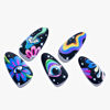 Picture of GLAMERMAID Press on Nail Medium Almond, Fall Gothic Cute Cartoon Gel Glue on Nail, 24Pcs Matte Short Stiletto Reusable UV Finish Fake Nail Acrylic False Nails Manicure Kits for Women