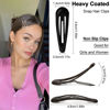 Picture of GKETN Snap Hair Clips for Women Water Drop Non Slip Hair Barrettes Heavy Coated Metal Hair Clips Accessory Mixed Color 20 PCS 1.89"