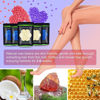 Picture of Auperwel Wax Beads for Hair Removal 1.1 lb (17.6 oz), Hard Wax Beads for Sensitive Skin - Brazilian, Face, Bikini, Legs, Eyebrow, Painless Waxing Beads Kit for Women Men, 5 Packs with 10 Wax Sticks