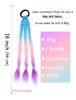 Picture of Ponytail Extension 18 inch Light Blue to Pink to PurpleColored Hair Extensions for Braiding Ombre Pony Tail Hair Extensions for Braids with Hair Tie Rave Crazy Hair Day 1 Pack