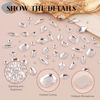 Picture of 3220Pcs Clear Glass Nail Rhinestones 120Pcs Multi Shapes Flatback Gems Crystal + 3100Pcs 1.5-4mm Round Beads, Manicure Diomand Jewelry Gemstones for Nail Design Makeup Acrylic Nails Decoration