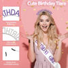 Picture of Birthday Girl Tiara Set - Sash, Crown, and Rhinestone Headband for Women, Princess Accessories Gift