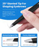 Picture of Expert Slant Tip Tweezers with Leather Case, GlamTweeler Sharp & Precision Stainless Steel Tweezer for Eyebrows, Facial Hair and Fine Hairs Removal (Black)