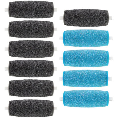 Picture of 11 Pack Include 7 Extra Coarse & 4 Regular Coarse Replacement Roller Refill Heads Compatible with Amope Pedi Electronic Foot File