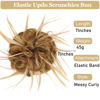 Picture of HMD Tousled Updo Messy Bun Hairpiece Hair Extension Ponytail with Elastic Rubber Band Updo Ponytail Hairpiece Synthetic Hair Extensions Scrunchies Ponytail Hairpieces for Women(27H22)