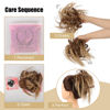 Picture of HMD Tousled Updo Messy Bun Hairpiece Hair Extension Ponytail with Elastic Rubber Band Updo Ponytail Hairpiece Synthetic Hair Extensions Scrunchies Ponytail Hairpieces for Women(27H22)