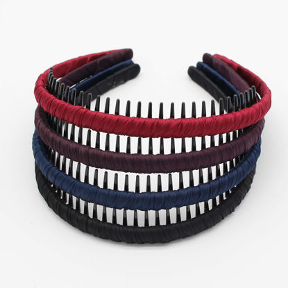Picture of JOBAND Fashion hair bands for women short hair headbands Non-slip hairband Resin Hair Accessories hair hoop teeth comb (4 color)