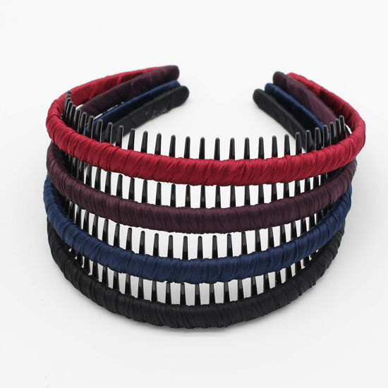 Picture of JOBAND Fashion hair bands for women short hair headbands Non-slip hairband Resin Hair Accessories hair hoop teeth comb (4 color)
