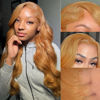 Picture of KeaBalo Honey Blonde Lace Front Wigs Human Hair Pre Plucked with Baby Hair 13x4 Blonde Body Wave Hd Lace Front Wigs Human Hair for Women 180% Density #27 Colored Frontal Wigs Human Hair Wigs 28 Inch