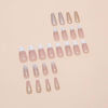 Picture of QQPPOLIU Nude Press on Nails Coffin Nails Press ons Long Press on Nails French Tip Fake Nails with Polka Dots Design False Nails for Women and Girls 24pcs