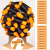 Picture of Perm Rods Set for Natural, Long, and Short Hair - Plastic Cold Wave Rods for Women's Hair Curling and DIY Hairdressing (20pcs Orange)