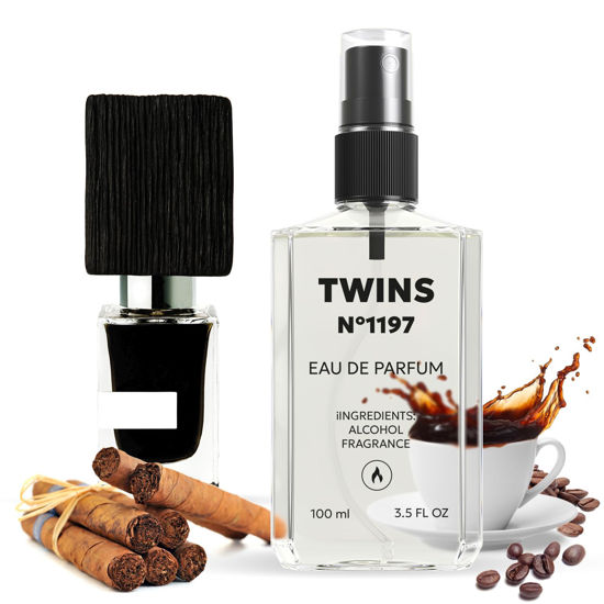 Picture of TWINS Impression of Black Afgano | Unisex Perfume for Women and Men Eau de Parfum | No.1197 | 3.4 Fl Oz / 100 ml
