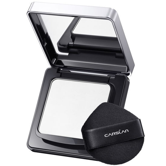 Picture of CARSLAN Oil Control Face Pressed Powder Compact, 24H Longlasting Waterproof Pressed Setting Powder Foundation Makeup, Shine Free, Poreless, Smooth, 02 for oily skin (0.28Oz)