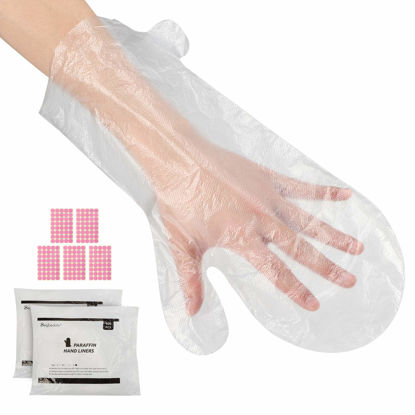 Picture of Segbeauty Extra Large Paraffin Wax Liners for Hands, 200 Counts Plastic Paraffin Wax Mittens, thera-py Wax Refill Gloves Hand Heat SPA Bags, Paraffin Bath Mitts Covers for Wax treat-ment XL