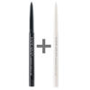 Picture of ONarisae eyeliner pencil retractable eyeliner creamy pigmented smudge proof eye liner pen White & Black