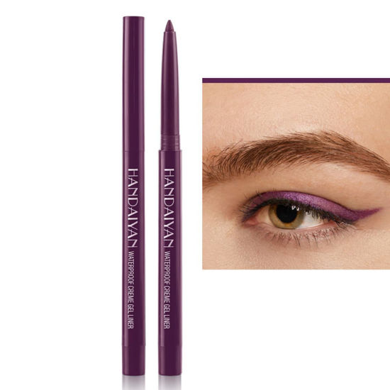 Picture of ONarisae eye liner pencils no budge retractable eyeliner Sharpenable Multi-Use Longwear eyeliner pen Shimmer Royal