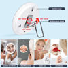 Picture of 10X Magnifying Mirror with Lights, 6inch Lighted Magnifying Mirror with Suction Cups and Stand, Makeup Mirror with 10X Magnification Portable Travel Magnifying Mirror, 10X Magnified Mirror with Lights