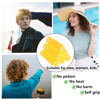 Picture of MOODKEY 18PCS Self Grip Small Hair Curlers Heatless Roller Hair Curlers Pro Salon Hairdressing Curler DIY Curly Hairstyle Hair Rollers Tools Rat Tail Comb for Women Medium Short Hair(Yellow)