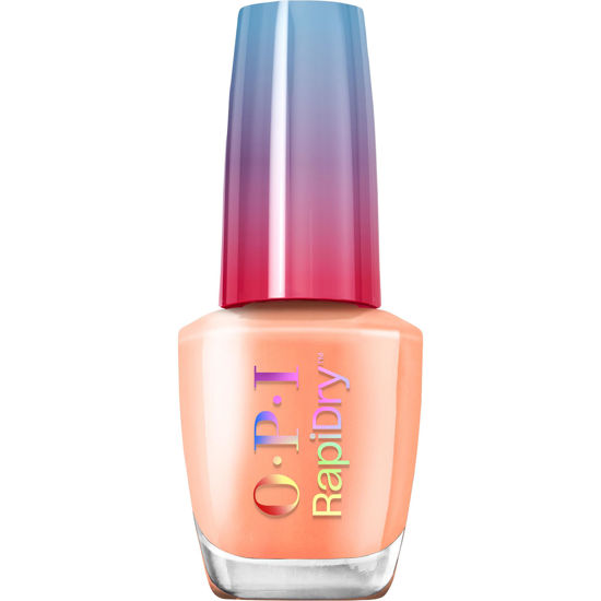 Picture of OPI RapiDry Within Peach | Opaque Bright Orange Crème Quick Dry Nail Polish | Vegan, Smudge Proof, Fast Drying