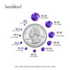 Picture of Beadsland 2880pcs Flat Back Crystal Rhinestones Round Gems for Nail Art and Craft Glue Fix, Purple Velvet,SS8,2.3-2.5mm