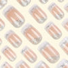 Picture of Square Press on Nails Medium French Tips Fake Nails Silver Glitter Acrylic Nails Press ons White Ombre Glue on Nails Shiny Stick on Nails Nude False Nails for Women Girls Nails Decoration 24Pcs