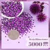 Picture of 5000PCS 2mm Resin Rhinestones in Bulk (Dark Violet), Bedazzling Flatback Crystals for Crafts DIY Nail Decoration, Gems Charms for Tumbler Shoes Clothing Fabric with Pickup Pen and Tweezers