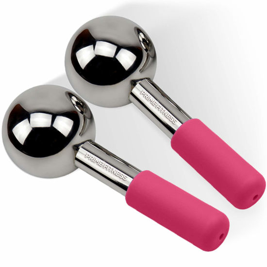 Picture of Ice Globes for Facials | Unbreakable Steel Cooling Roller | Cryo Sticks for Face | Massager for Face Neck & Eyes | Skin Care for Dark Circles, Puffiness, Wrinkles, Collagen Production (PINK)