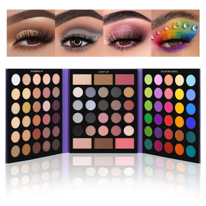 Picture of UCANBE Pretty All Set Eyeshadow Palette Pro 86 Colors Makeup Kit Matte Shimmer Eye Shadow Highlighters Contour Blush Powder All In One Makeup Pallet Holiday Christmas Valentine's Day Gift Set