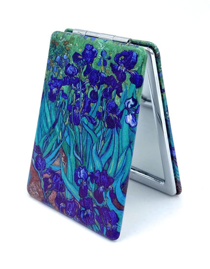 Picture of Aeisage Magnifying Mirror for Purse Flower Mirror Gifts Small Cosmetic Mirror for Bag Compact Makeup Mirror for Women Cute Rectangular Mirror Square Mirror Art Decor