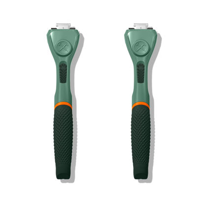 Picture of Dollar Shave Club | Razor Handle (2 Pack) Green | Replacement Razor Blade Handles