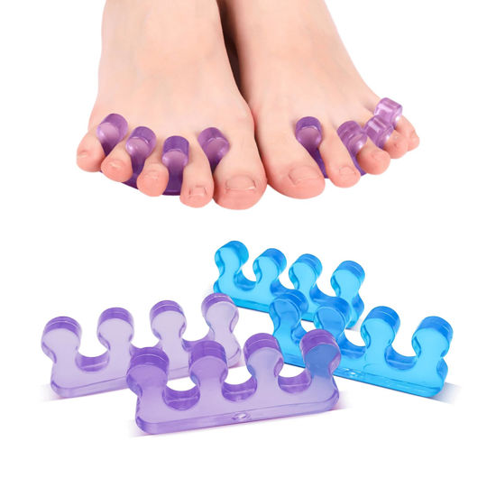 Picture of SUNFATT Toe Separators for Pedicure,Toe Separators for Women,Pedicure Toe Spacers for Separating Toenails or Nails,Easy Finger and Toenail Polish Grooming,Soft Gel Toe Spacers Pedicure Kit.