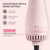 Picture of TYMO Pink Volumizer Hair Dryer Brush with Titanium Barrel, 1200W, 3 Speeds, Nylon Bristles, Ionic Technology, Salon Long-lasting Hairstyles, Hot Air Brush for Women, Designed for 120V USA Outlets