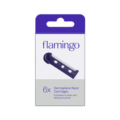 Picture of Flamingo Dermaplane Facial Razor Blade Refills for Women - 6 Count