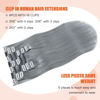 Picture of UGOTRAYS Silver Grey Clip in Hair Extensions Real Human Hair 70G Gray Remy Human Hair Clip in Extensions 20 Inch Soft Silky Straight for Full Head 7pcs 16clips One Pack (20 Inch #Silky/Gray)