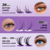 Picture of DIY Lash Extension Kit Lash Clusters With Bottom Lashes 20/30/40/50D 12-18mm Multi-types Individual Lashes Bond and Seal, Spike, Volume Lashes Kit Lash Applicator(40/50 Kit)