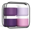 Picture of Kuangre Travel Containers for Toiletries, Silicone Cream Jars BPA Free, TSA Approved 3oz Travel Size Containers, Leak-proof Travel Essentials with Lid for Cosmetic Face Hand Body Cream (4 Pack)