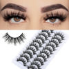 Picture of FARRED Natural Lashes Short False Eyelashes Wispy Mink Eye Lash Fluffy Wispies Eyelash Natural Look 10 Pairs Fake Lashes Pack Volume Lash Strips Pestañas