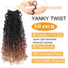 Picture of Aksice 10 Inch 8 Packs Yanky Twist Crochet Hair for Women Pre-looped Mini Twist Hair Bohemian Passion Twist Crochet Hair Boho Crochet Synthetic Hair (1B/4/30)