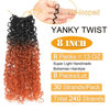 Picture of Aksice 8 Inch 8 Packs Yanky Twist Crochet Hair for Women Pre-looped Mini Twist Hair Bohemian Passion Twist Crochet Hair Boho Crochet Braids Synthetic (1B/Pumpkin)