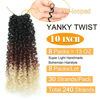 Picture of Aksice Pre-looped Yanky Twist Crochet Hair 10 Inch 8 Packs Bohemian Passion Twist Spring Mini Twist Crochet Hair for Black Women Boho Crochet Braids Synthetic (1B/30/613)