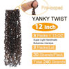 Picture of Aksice 12 Inch 8 Packs Yanky Twist Crochet Hair for Women Pre-looped Mini Twist Hair Bohemian Passion Twist Crochet Hair Boho Crochet Braids Synthetic (1BH30)