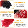 Picture of Aksice 10 Inch 8 Packs Yanky Twist Crochet Hair for Women Pre-looped Mini Twist Hair Bohemian Passion Twist Crochet Hair Boho Crochet Braids Synthetic (1B/red)