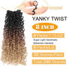 Picture of Aksice 8 Inch 8 Packs Yanky Twist Crochet Hair for Women Pre-looped Mini Twist Hair Bohemian Passion Twist Crochet Hair Boho Crochet Braids Synthetic (1B/30/27)