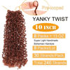 Picture of Aksice Pre-looped Yanky Twist Crochet Hair 10 Inch 8 Packs Bohemian Passion Twist Spring Mini Twist Crochet Hair for Black Women Boho Crochet Braids Synthetic (350#)
