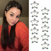Picture of GKETN 10 PCS 1.22" Star Hair Clips Snap Hair Barrettes Non Slip Star Hair Accessories for Girls Women Cute Lovely 2000s Y2K Silver Metal Hair Clips