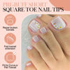 Picture of Short Toe Nail Tips Square Full Matte False Toenails Press On Nails 360pcs Smoothly Curved Toe Nail Gel x Tips for Efficient Extension Toe Acrylic Nails, 12 Sizes Artificial Toenails, Luckyfairy