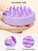 Picture of HEETA Hair Scalp Massager for Hair Growth, Shampoo Brush, Scalp Exfoliator with Soft Silicone Bristles, Scalp Scrubber for Dandruff Removal to Relieve Stress, Wet Dry Hair, Updated Material, Purple